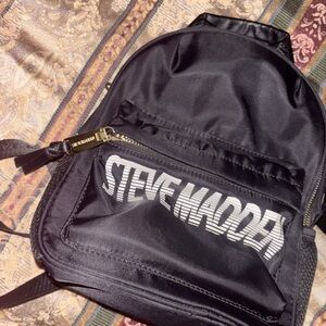Steve Madden Black Urban Backpack with Durable Finish